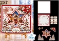 Little Christmas Donkey Card Kit with Winter Village Star Scene, Snowy Trees & Festive Sentiments 7x7