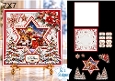 Little Christmas Mailbox Card Kit with Winter Village Star Scene, Snowy Trees & Festive Sentiments 7x7