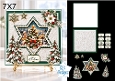 Little Christmas Tree Card Kit with Winter Village Star Scene, Snowy Trees & Festive Sentiments 7x7