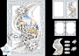 Elegant Winter Village Christmas Card Kit