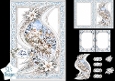Luxury Santa & Reindeer Christmas Card