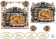 Elegant Christmas Bakery Shop Decoupage Topper Kit