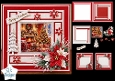 Cozy Christmas Living Room Card Kit with Poinsettias