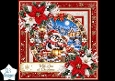 Christmas Penguin Couple Luxury Decoupage Card