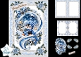 Cute Blue Penguin Snow Globe Christmas Card