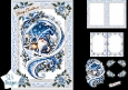 Blue Christmas Gnome Snow Globe Card