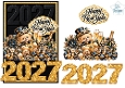 Happy New Year 2027 Teddy Bear Celebration