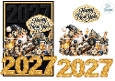 Happy New Year 2027 Christmas Gnome Celebration