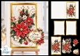 Red Poinsettia Christmas Floral Decoupage Card Kit