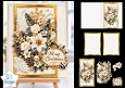 White Poinsettia & Ivory Rose Christmas Decoupage Card Kit