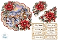Red Poinsettia Christmas Village Scenic Topper