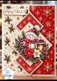 Luxury Christmas Snowman Diamond Fold Card Topper Kit,