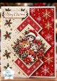 Cute Christmas Kittens Diamond Fold Card Topper Kit, Festive Cats with Gift Box