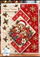 Cute Christmas Puppy Trio Diamond Fold Card Topper Kit, Festive Dogs