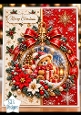 Cute Christmas Teddy Bear Bauble Mini Kit - Luxury Red Gold Ornament