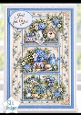 Blue Hydrangea Cottage Garden Triple Panel Decoupage Card Kit