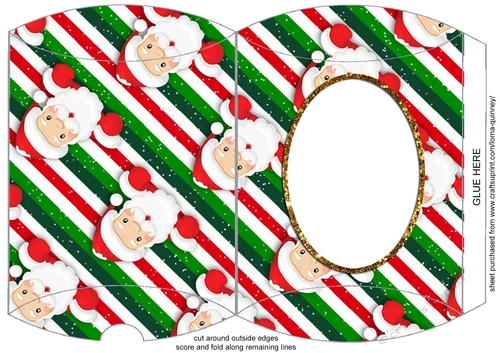 Santas Face Pillow Box
