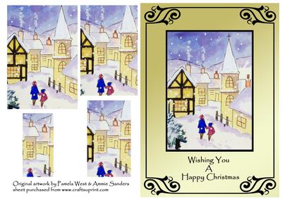 Christmas Snow Scene Pyramid