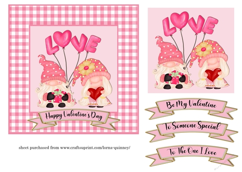 Valentines Gnomes Card Front