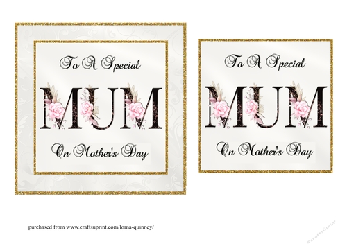 Floral MUM Mothers Day Card Front
