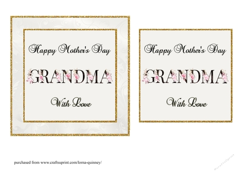 Floral GRANDMA Mothers Day Card Front
