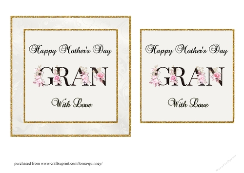 Floral GRAN Mothers Day Card Front
