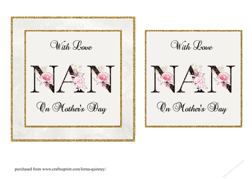 Floral NAN Mothers Day Card Front