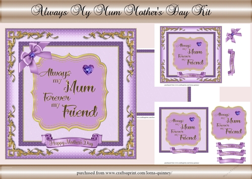 Always My Mum Mothers Day Card Kit