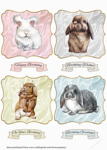 Birthday Bunny Toppers
