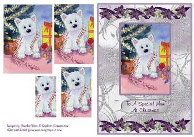 Westie Decorating the Tree - Special Mum