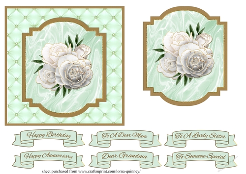 White Roses Card Front