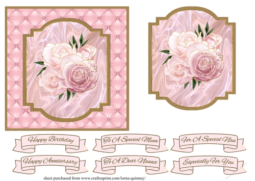 Pink Roses Card Front
