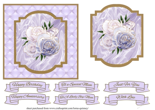 Lilac Roses Card Front