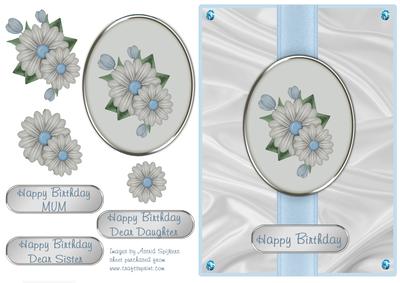 Cameo Daisies in Blue - Mum, Sister, Daughter