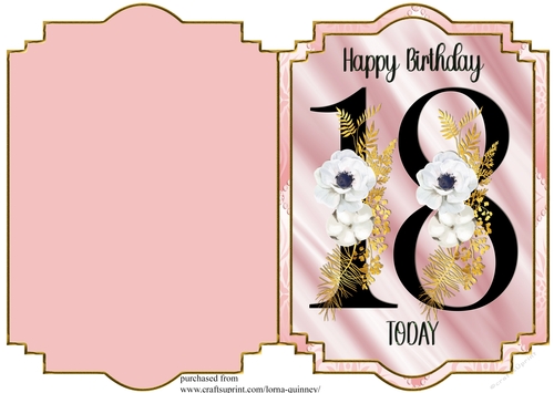 18th Birthday Shaped Card