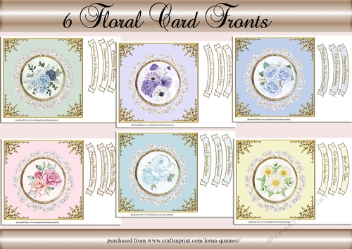 6 FloralCard Fronts