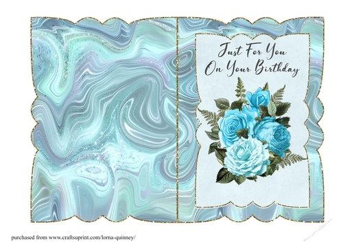 5x7 Fancy Edged Floral Card 2