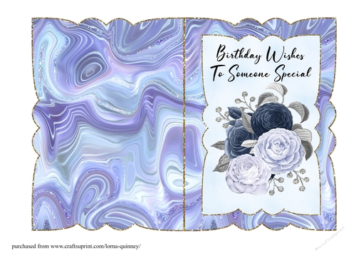 5x7 Fancy Edged Floral Card 3