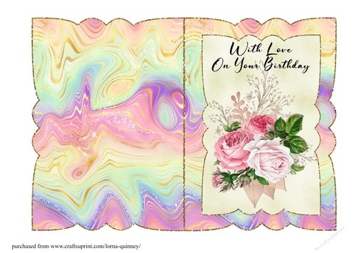 5x7 Fancy Edged Floral Card 4