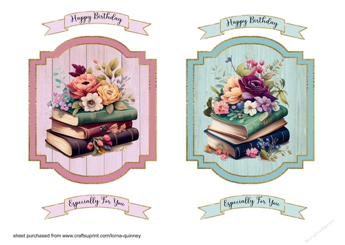 Floral Books Toppers 1
