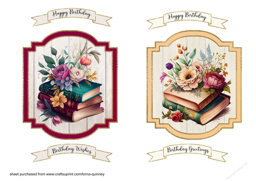 Floral Books Toppers 2