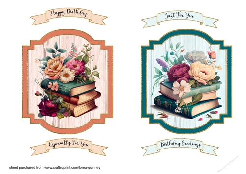 Floral Books Toppers 3