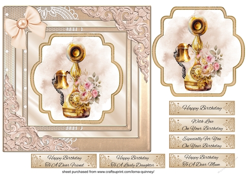 Antique Telephone Birthday Card 2