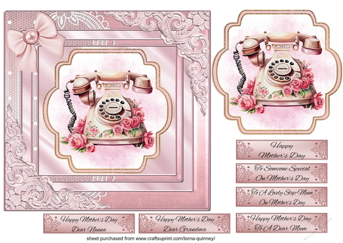 Antique Telephone Mothers Day Card 3