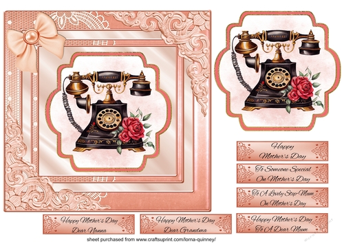 Antique Telephone Mothers Day Card 4