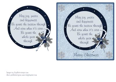 Christmas Verse in Frame - Blue