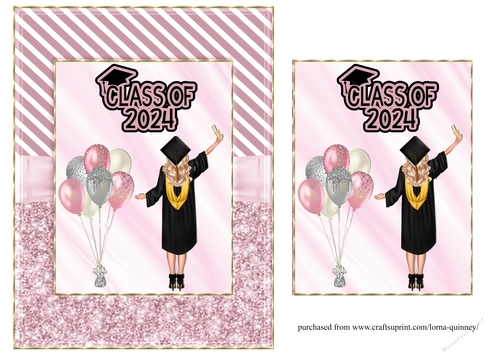 Balloons Graduation Card - Female 2024