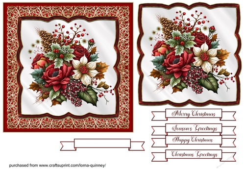 Floral Christmas Cards 1