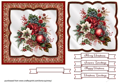 Floral Christmas Cards 3