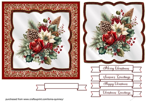 Floral Christmas Cards 4